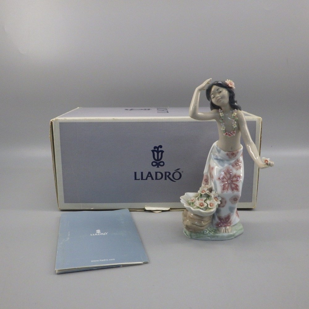 1円～ Lladro リヤドロ No.1478 「アロハ」 陶器 インテリア 置物 人形 箱付き フィギュリン 193-2440570【O商品】_画像1