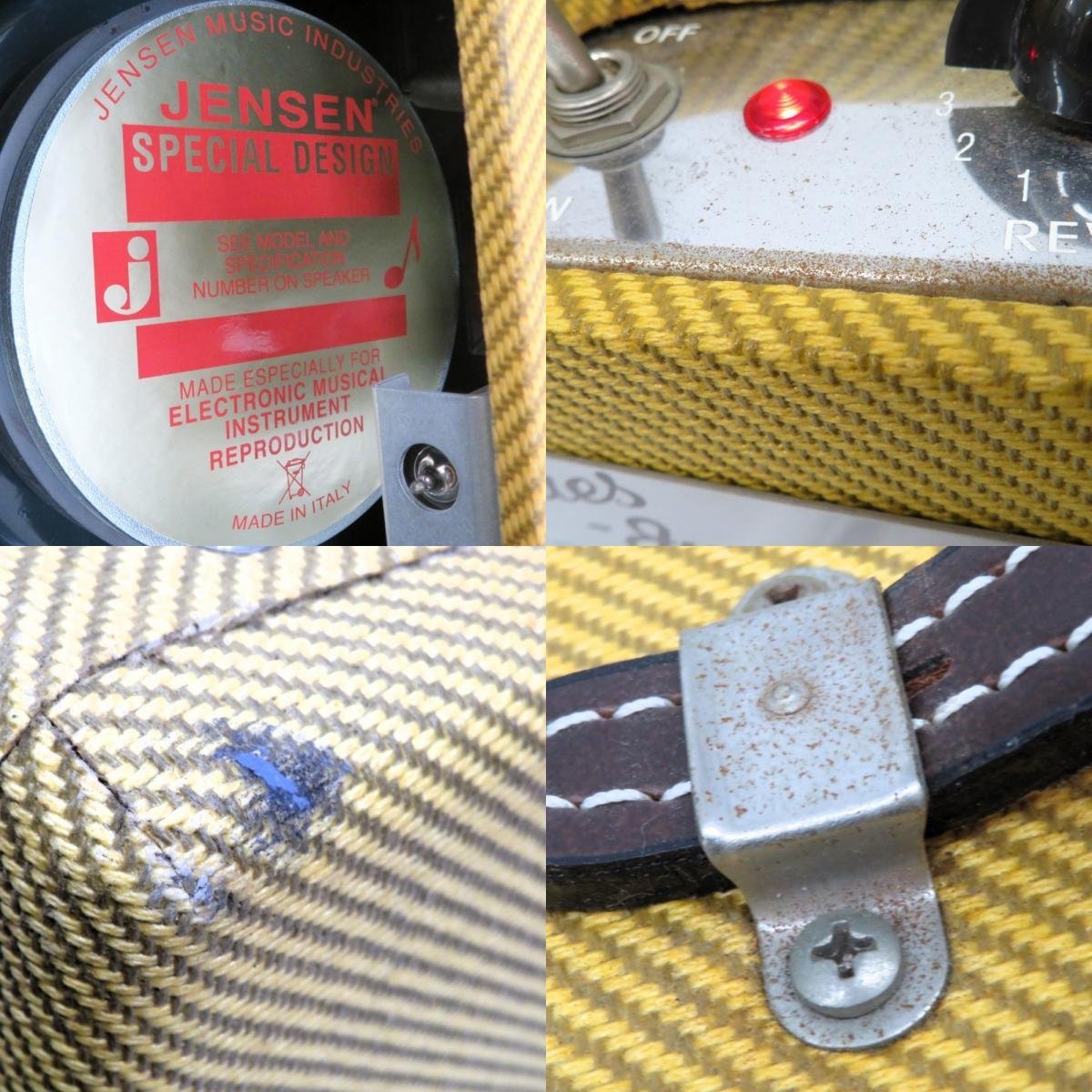 1円～ フェンダー BULES JUNIOR LACQUERED TWEED ギターコンボアンプ 約15kg 通電確認済 現状品 ※同梱不可 y83-2432660【Y商品】_画像10