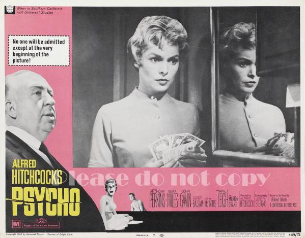 1960年 映画 サイコ Psycho US　アンソニー・パーキンス　 ロビーカード 2枚付き_画像2