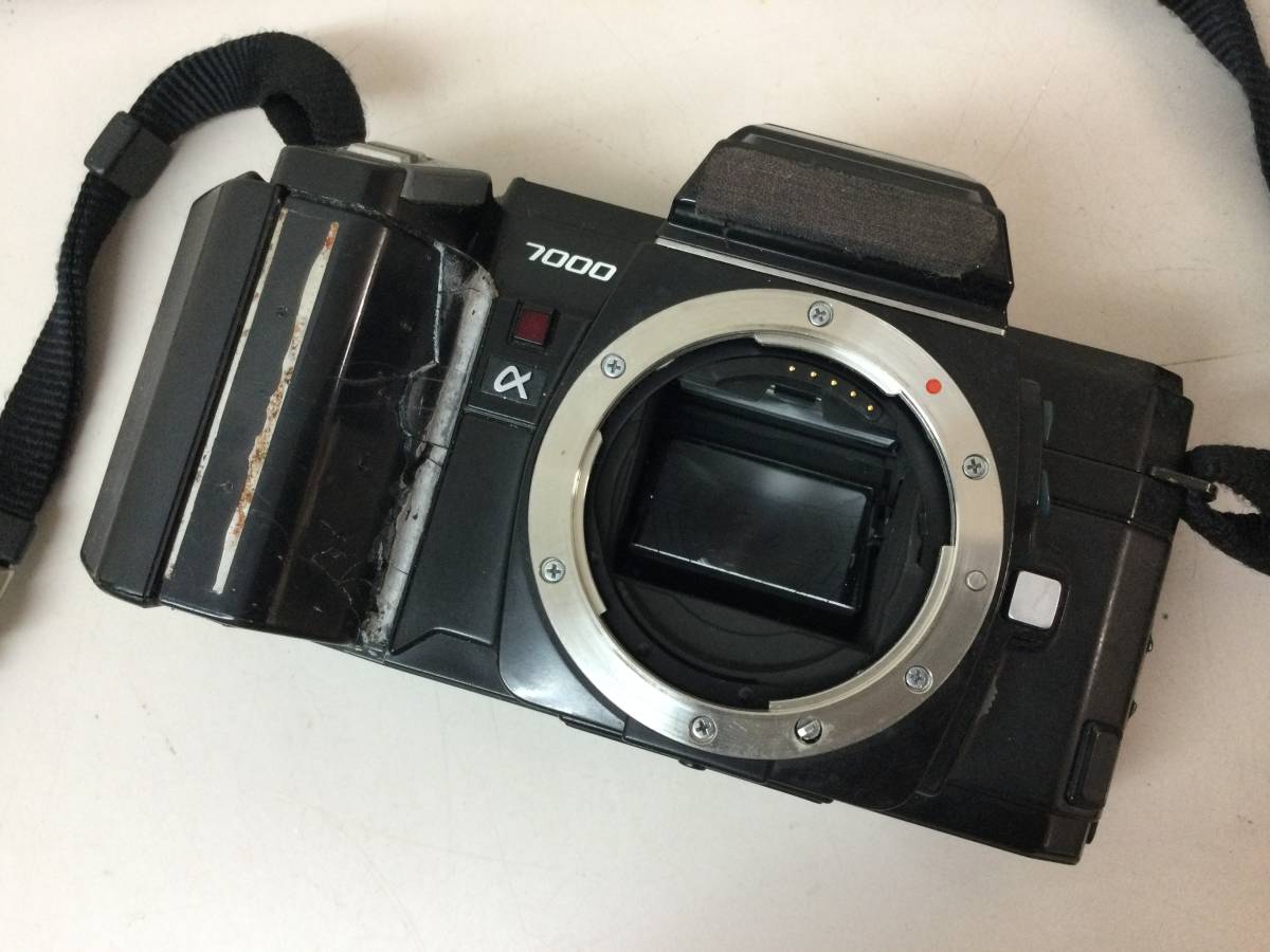 昭和レトロ 当時物 MINOLTA ミノルタ フィルムカメラ 一眼レフ α7000 ボディ＋AF ZOOM 28-135mm F4-4.5 レンズの画像8