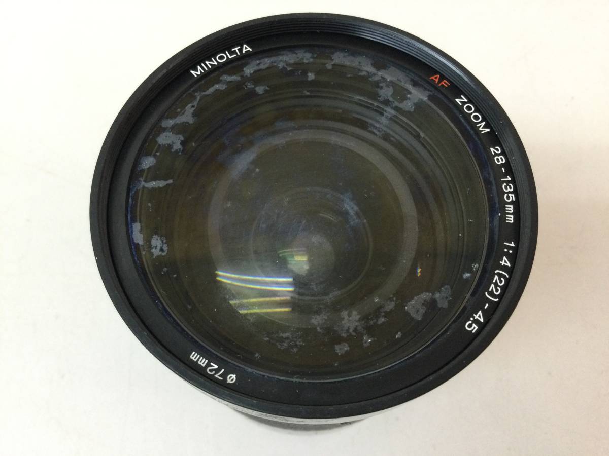昭和レトロ 当時物 MINOLTA ミノルタ フィルムカメラ 一眼レフ α7000 ボディ＋AF ZOOM 28-135mm F4-4.5 レンズの画像5