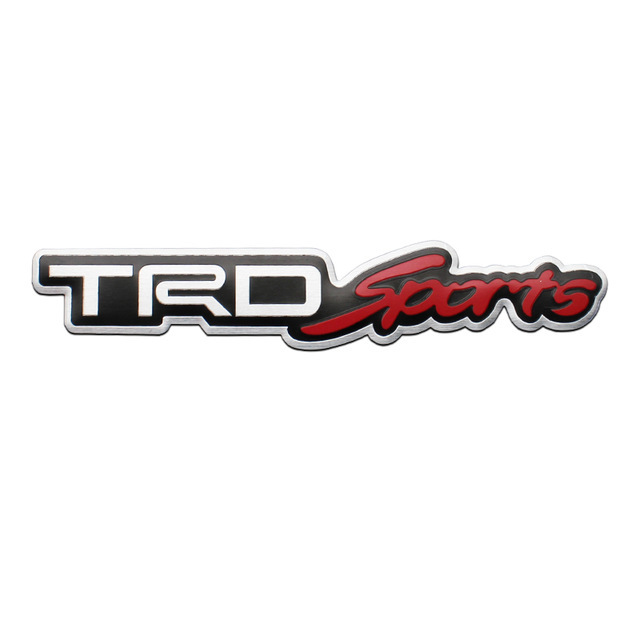 【送料込】TRD Sports エンブレムプレート 縦2.2cm×横12.5cm アルミ製 TOYOTA トヨタ 8_画像1