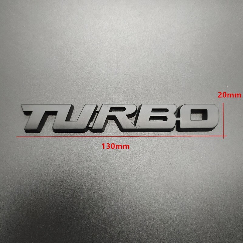 【送料込】TURBO 3Dエンブレム(Fグリル用) マットブラック 金属製 ターボ車 HKS IHI ギャレット トラスト_画像2