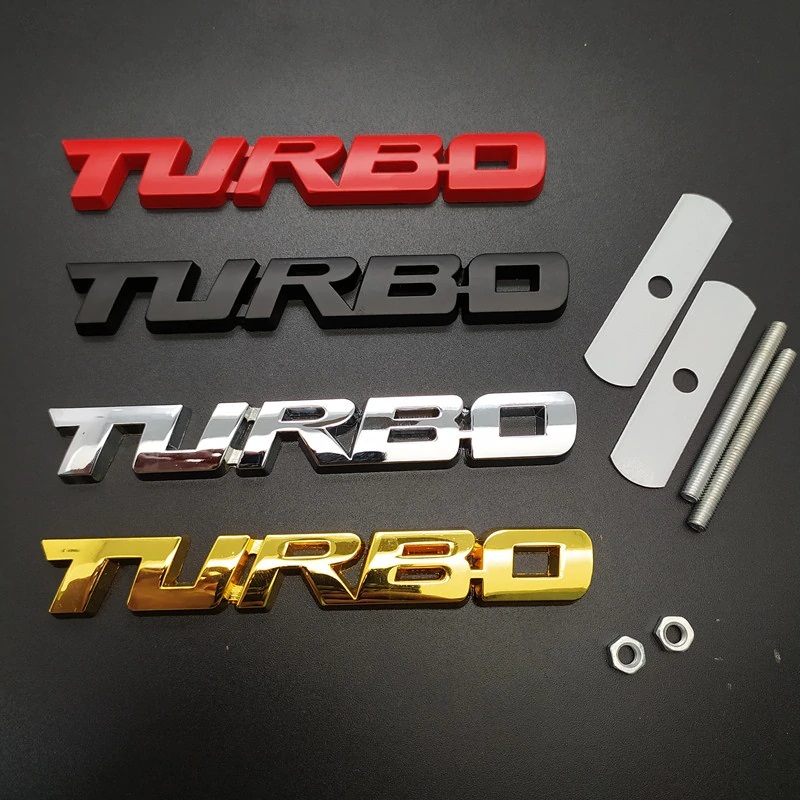 【送料込】TURBO 3Dエンブレム(Fグリル用) マットブラック 金属製 ターボ車 HKS IHI ギャレット トラスト_画像3