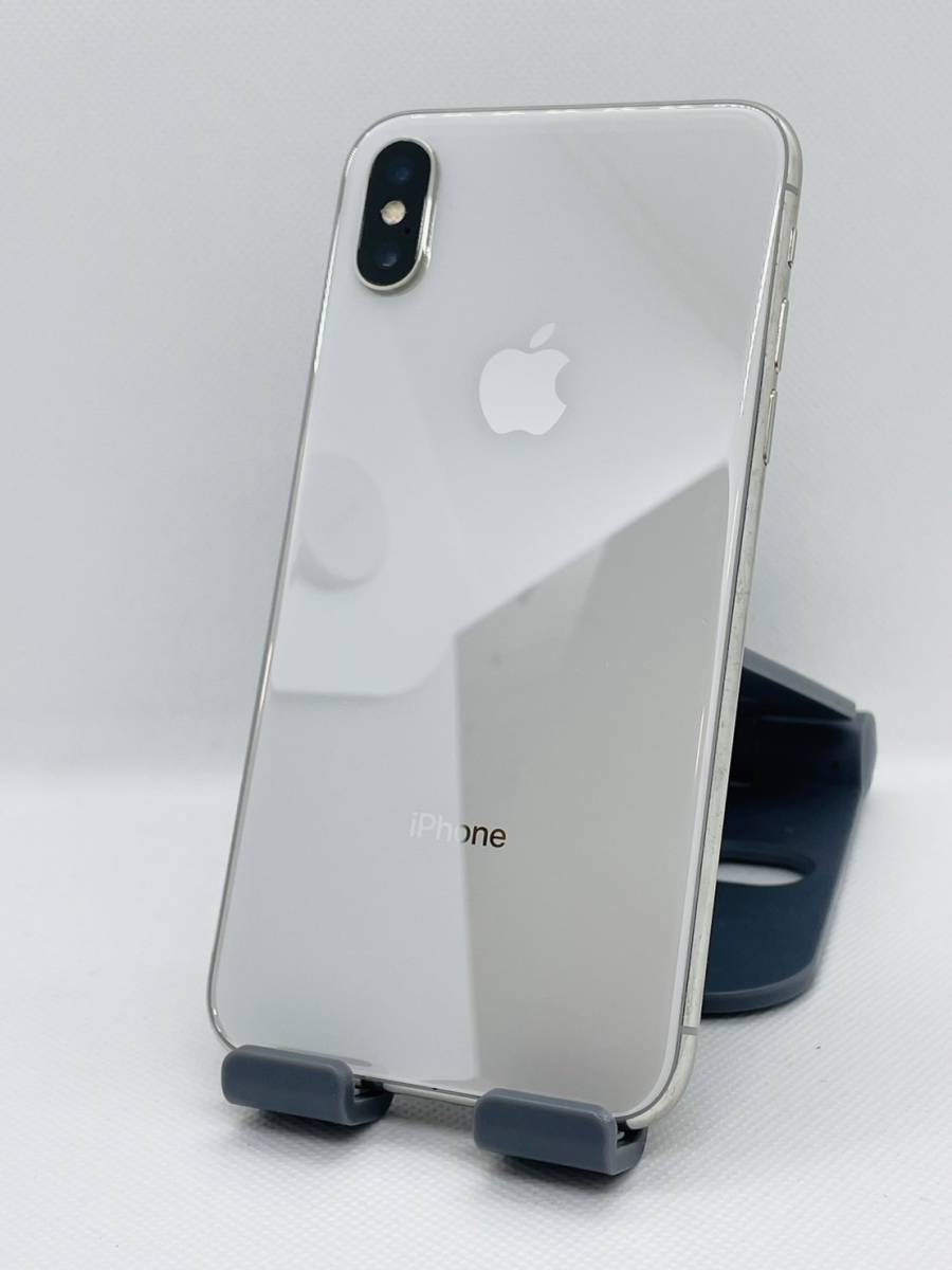 赤ロム保証!バッテリー状態100%】iPhoneX 64GB シルバー 画面美 赤ロム保証!バッテリー状態100%】iPhoneX 64GB シルバー 画面美