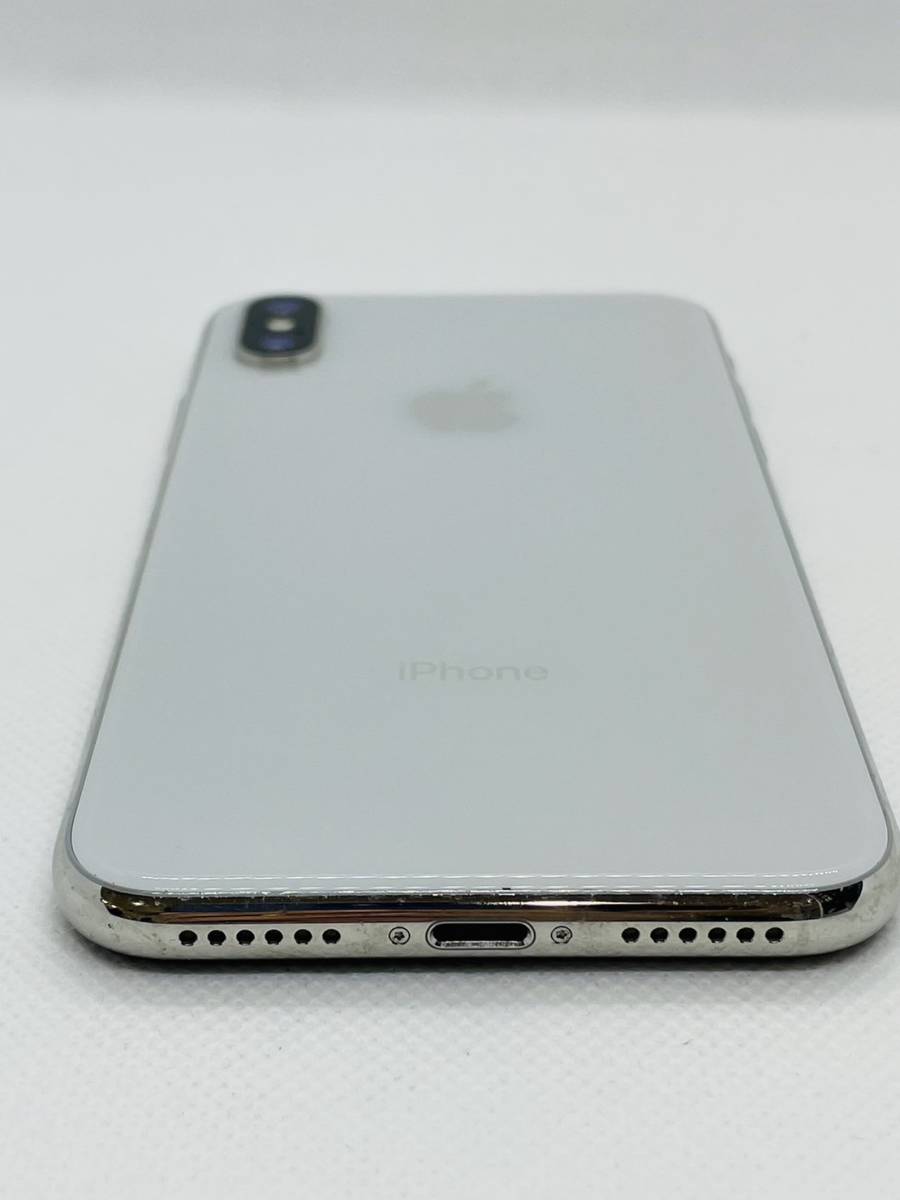 赤ロム保証!バッテリー状態100%】iPhoneX 64GB シルバー 画面美 赤ロム保証!バッテリー状態100%】iPhoneX 64GB シルバー 画面美