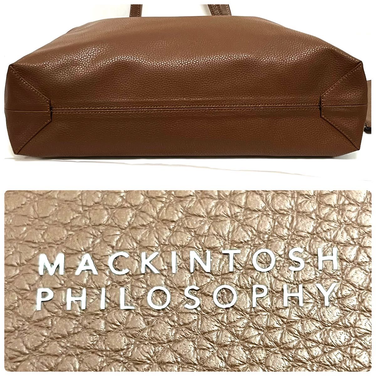 極美品　MACKINTOSH PHILOSOPHY マッキントッシュフィロソフィー　トートバッグ　リバーシブル　ポーチ付き　B4可