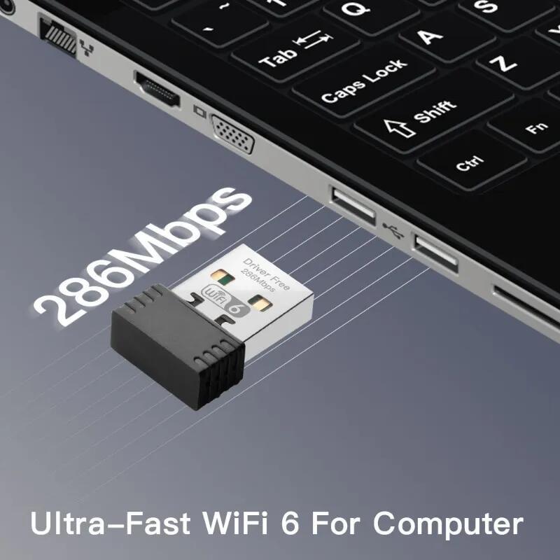 WiFi6 アダプター 無線LAN子機 ミニ USBドングル AX286 ネットワークカード 2.4GHz 802.11ax windows10 11 ドライバーフリー n1_画像4