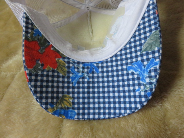 GIRLY メッシュ キャップ 帽子 ぼうし 花柄デザイン　サイズ56㎝　後部でサイズ調整ができます 未使用_画像7