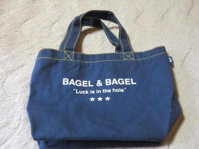B&B BAGEL & BAGEL ベーグル 手さげバッグ ミニトートバッグ トートバッグ かばん サイズ270-180-100㎜_画像1