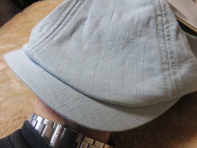  AVIREX U.S.A ハンチング帽 ハンチング 帽子 ぼうし ボウシ サイズL 58㎝ 薄い青 タグ付 内側メッシュ 消臭 抗菌 未使用_画像10