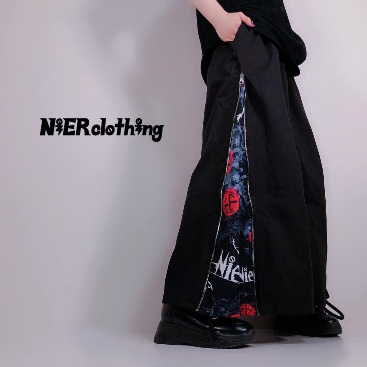 【希少】NIER CLOTHING 初期デザイン　ハートビートワイドパンツ 