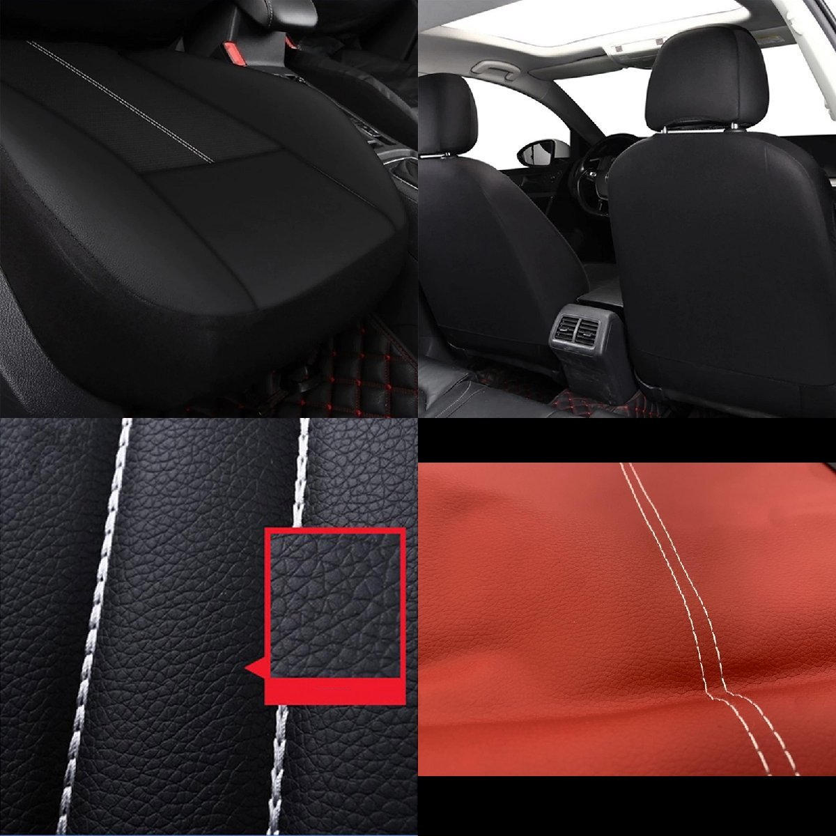 シートカバー CR-X CRX EF6 ポリウレタンレザー 前席 2席セット 被せるだけ ホンダ 選べる4色 LBL_画像7