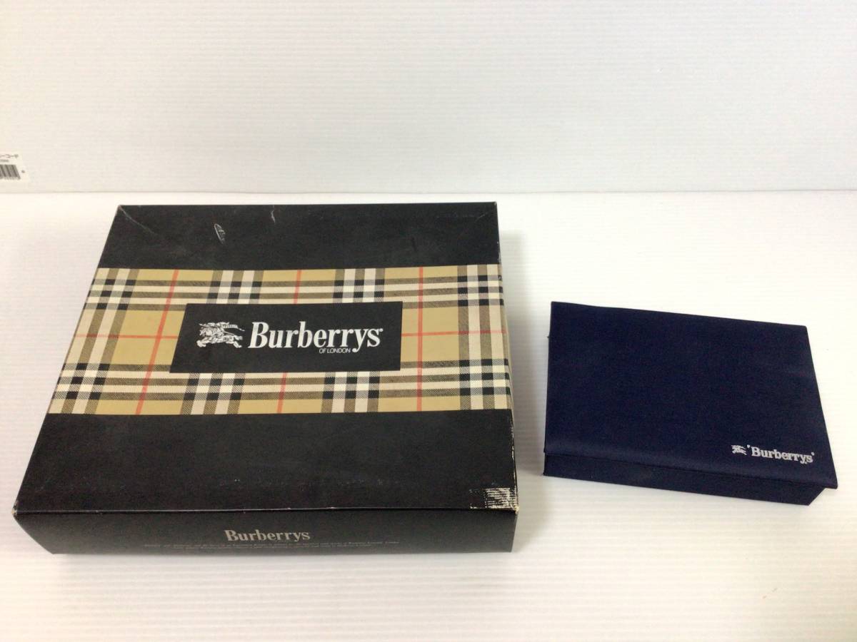 Y612 未使用/保管品 Burberry/バーバリー フラットシーツ/トーマスS ハンカチ 全3点 チェック柄 ロゴ刺繍入り 訳あり 箱入の画像9