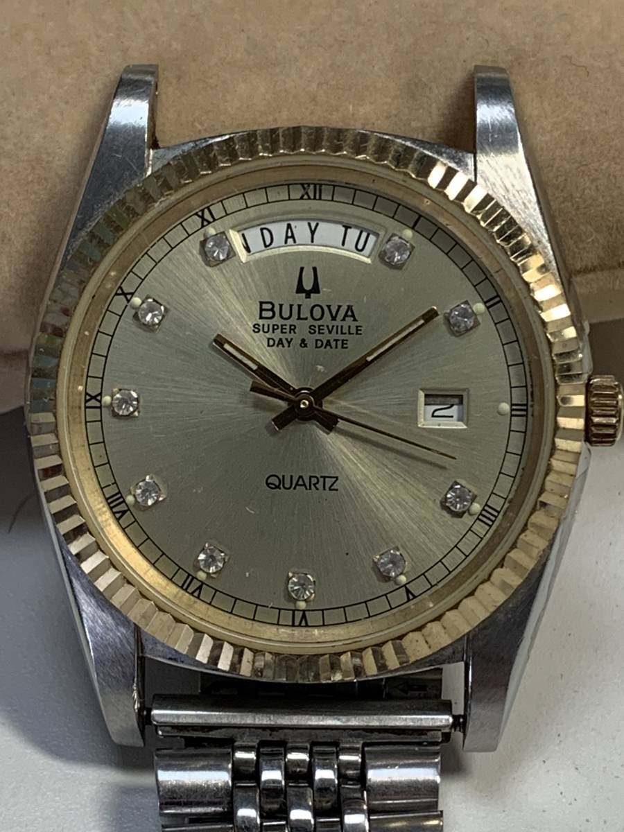 Ｌ007腕時計　BULOVA/ブローバ　SUPER SEVILLE/スーパーセビル　DAY＆DATE/デイデイト　8983902　クォーツ　アナログ　自動巻　カレンダー_画像1