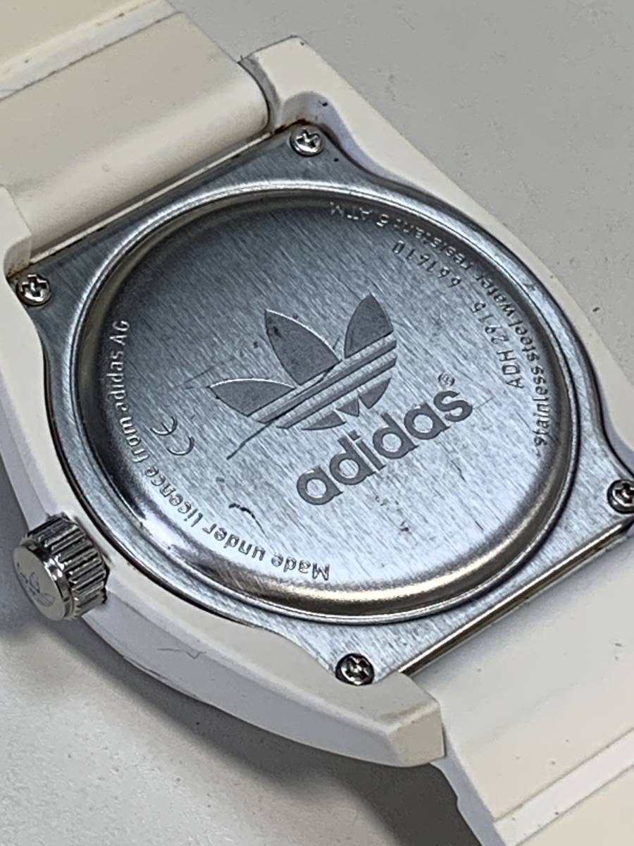 Ｌ020　腕時計　adidas/アディダス　Santiago/サンティアゴ　ADH2915 3針　ラウンド　クォーツ　アナログ　ホワイト　ビックフェイス_画像5