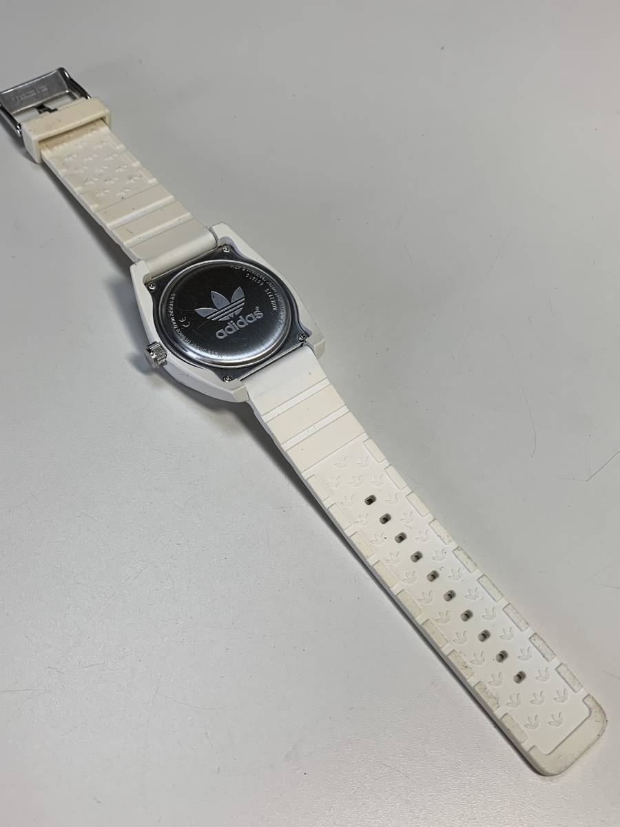 Ｌ020 腕時計 adidas/アディダス Santiago/サンティアゴ ADH2915 3針 ラウンド クォーツ アナログ ホワイト ビックフェイスの画像7