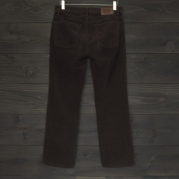 *LAUREN JEANS* low Len jeans * stretch corduroy pants * dark brown *6(29-30 -inch corresponding )