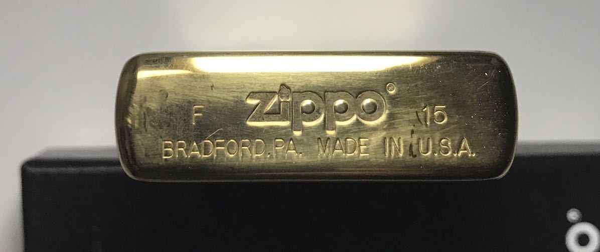 ZIPPO ジッポ /ソリッド ブラス/ゴールドポリッシュ/2015年製/未使用品_画像3