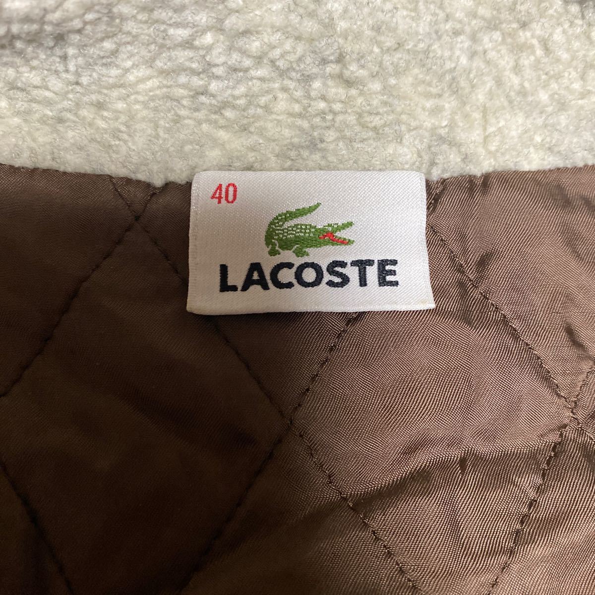 k59 LACOSTE フリースジャケット サイズ40表記 日本製_画像5
