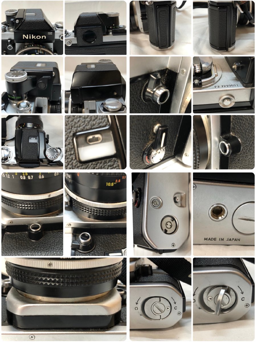 24B026 送料無料 NIKON F2 Micro-NIKKOR 55ｍｍ 1：3.5 ニコン フィルム カメラ 本体 レンズ レンズフード フィルター 等 ジャンク扱い_画像7