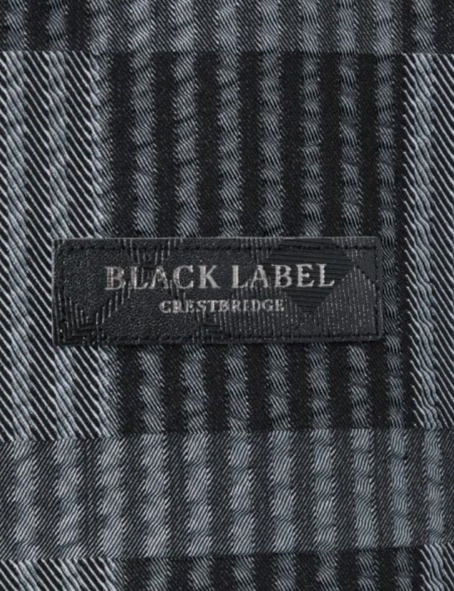 新品、未使用、限定ブルー:サッカーシャドークレストブリッジチェックパーカー Black Label Crest Bridge