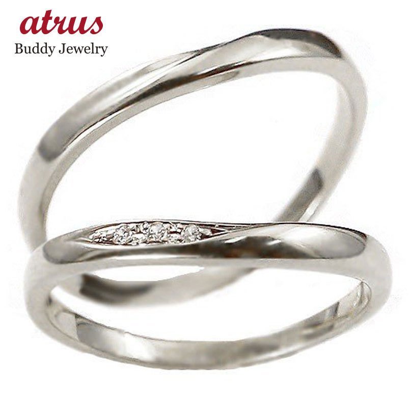 ペアリング 結婚指輪 プラチナ 安い ダイヤモンド 2本セット マリッジリング pt950 地金 スイートペアリィー