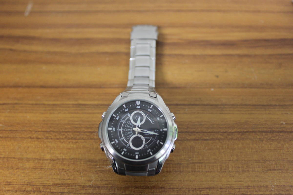 〇中古品 保管品 動作未確認 CASIO EDIFICE カシオ エディフィス EFA-116 腕時計/激安1円スタート_画像1