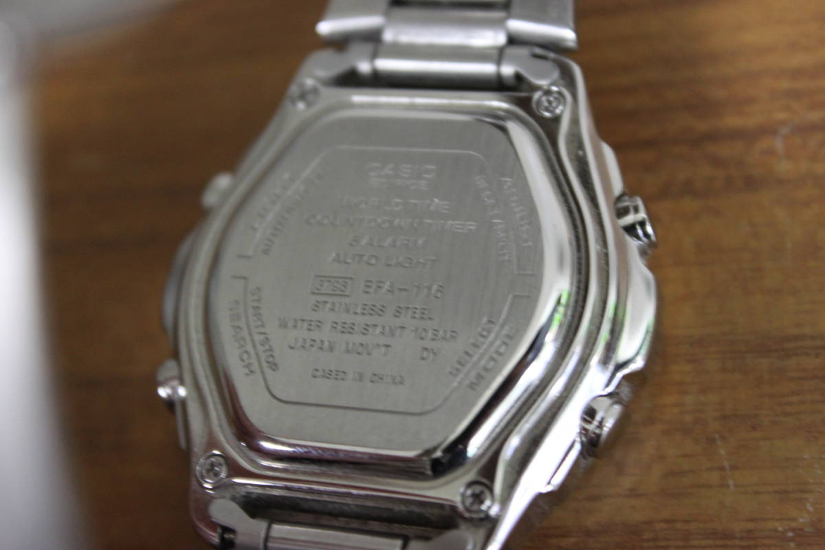 〇中古品 保管品 動作未確認 CASIO EDIFICE カシオ エディフィス EFA-116 腕時計/激安1円スタート_画像7