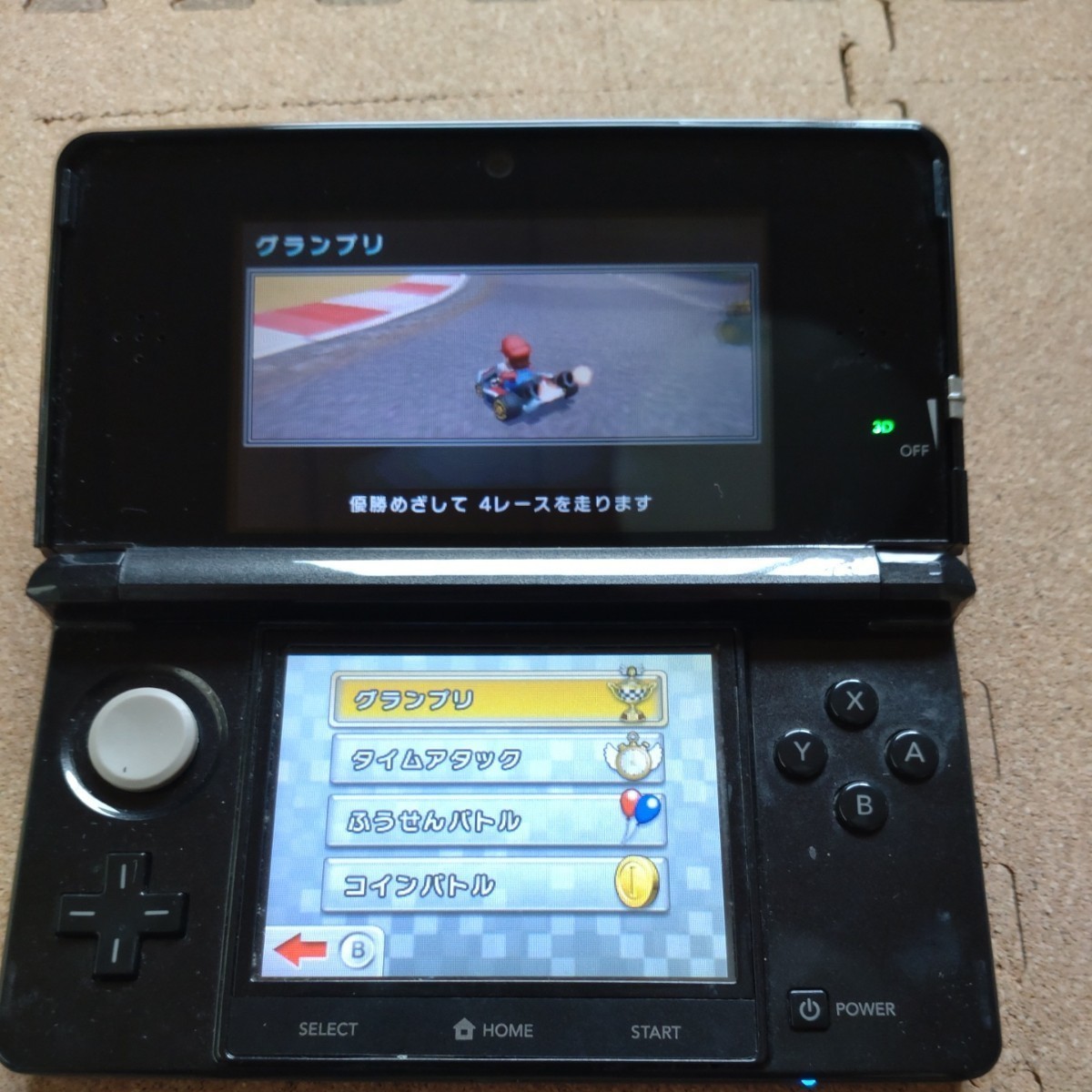 Nintendo 3DS(CTR-001) ソフト(マリオカート7・ガールズモード4) 通電 
