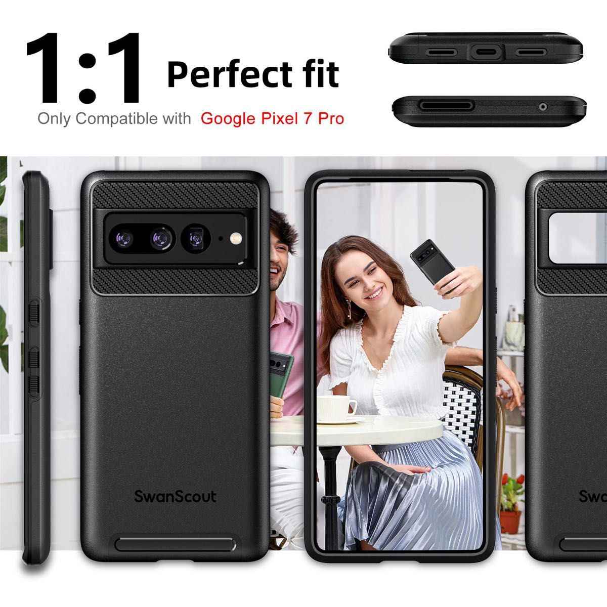 【ジャンク品】Google Pixel 7 Pro用ケース ブラック シンプル