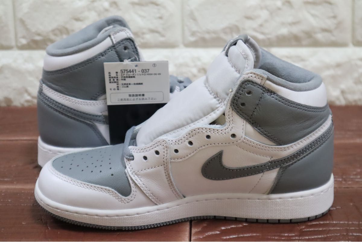 新品 23㎝ NIKE ナイキ エアジョーダン1 ハイ　OG GS AIR JORDAN HIGH OG GS ステルスグレー