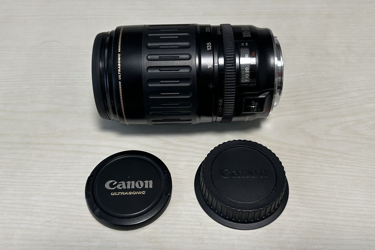 中古品 Canon EF100-300mm F4.5-5.6 USM キャップ付き_画像1