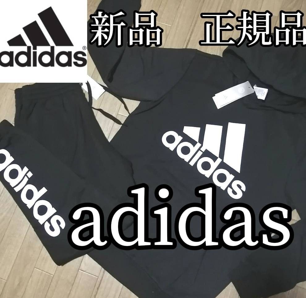 【大人気セット】値下げ不可　値上げ予定　新品　adidas　アディダス　メンズ　スエット　セットアップ　Lサイズ　　ビッグロゴ