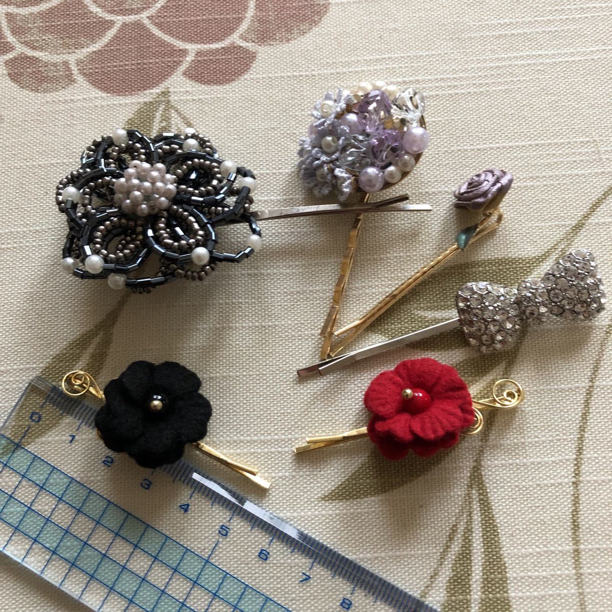  hairpin ribbon flower 