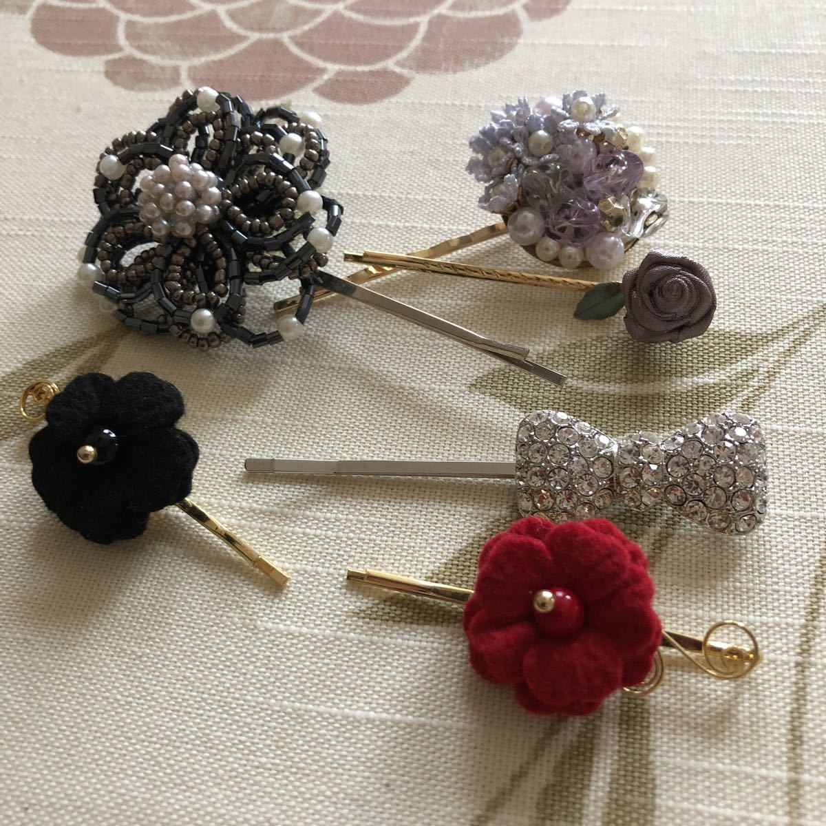  hairpin ribbon flower 