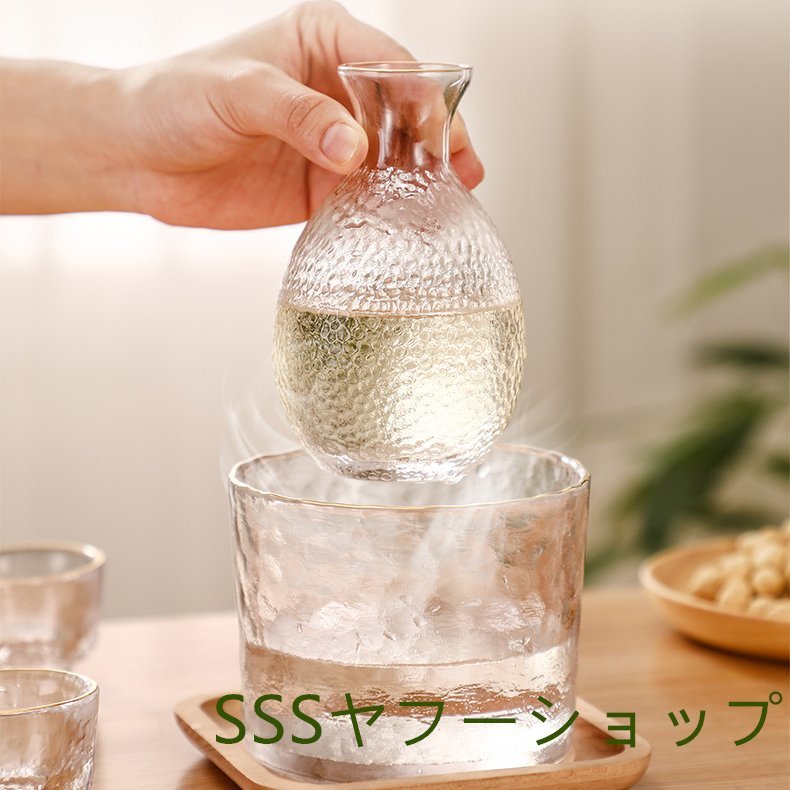 冷酒セット 6点セット 酒器セットガラス グラス カラフェ ギフト 日本酒 酒器 透明_画像7