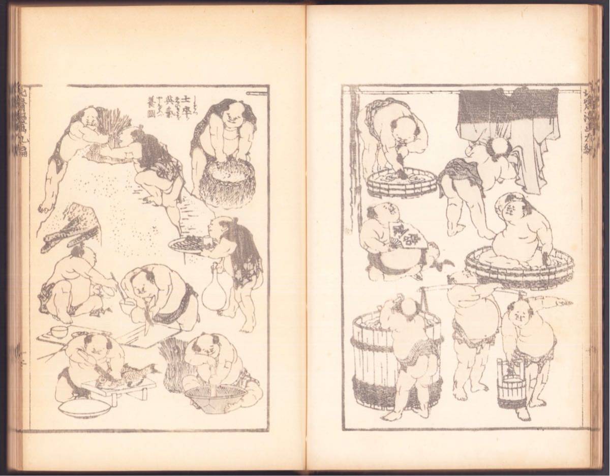 hana_desu15 真作 葛飾北斎『北斎漫画 九編』本物 浮世絵 木版画 和本 絵手本 hokusai ukiyoe_画像1