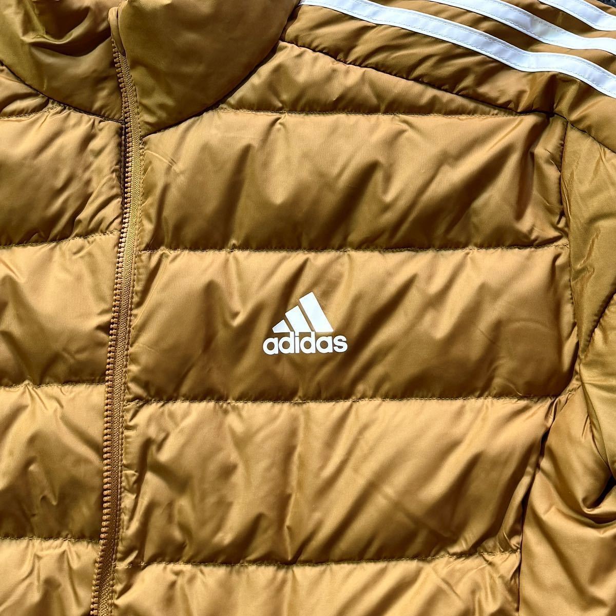 【格安送料】新品未使用 XLサイズ adidas アディダス ダウン ジャケット 防寒 保温 ダウン80% フェザー20% 3ストライプ アウター 正規品_画像5