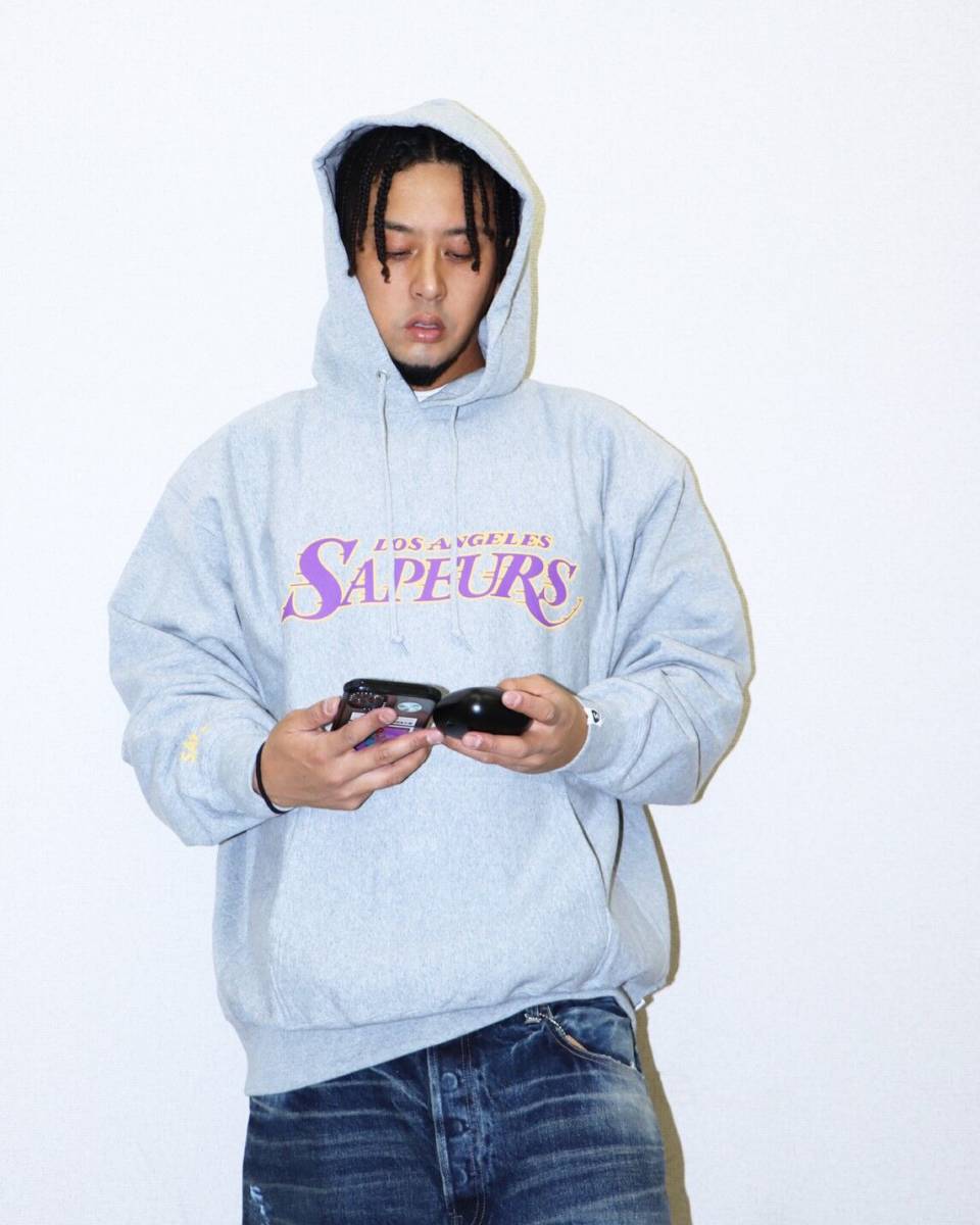 SAPEur スウェット パーカー フーディー XXL GREY NEIGHBORHOOD Supreme_画像1