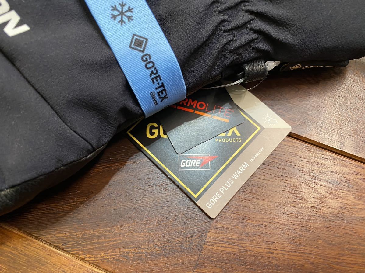 ★ SALOMON サロモン スキー スノーグローブ 本革 ブラック 5本指手袋 ゴアテックス sizeL 新品未使用タグ付 PROPELLER GORE-TEX U ③_画像5