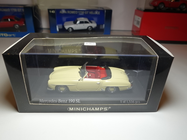 Mercedes Benz 190SL 1955 Ivory 1/43　MINICHAMPS　ミニチャンプス　ベンツ_画像8