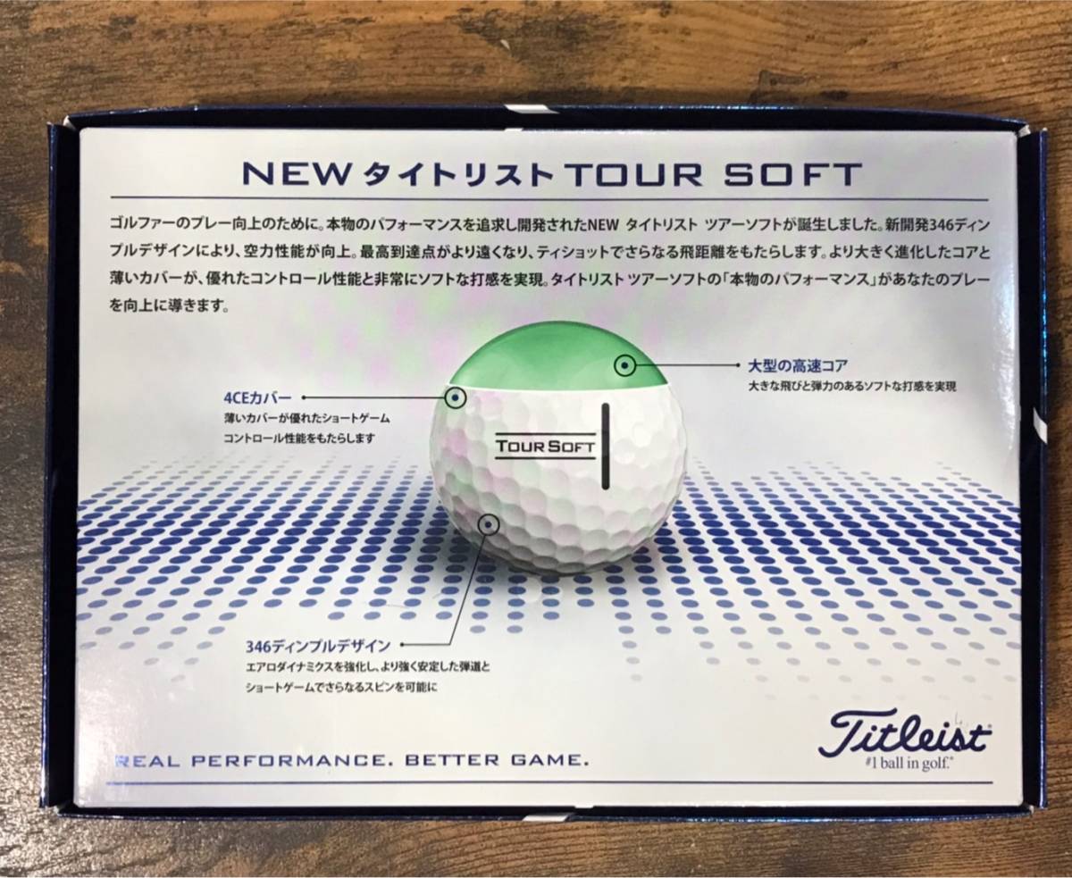 ★【未使用】Titleist タイトリスト TOUR SOFT ツアーソフト ゴルフボール 1ダース ホワイト ③ ★ _画像2