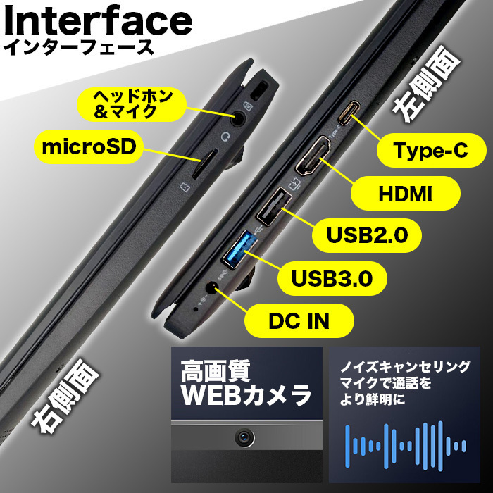 第11世代CPU搭載 パソコン 14インチワイド液晶 フルHD ノートパソコン Celeron N5095 メモリ12GB NVMe PCIe3.0 SSD256GB USB3.0 HDMI_画像5