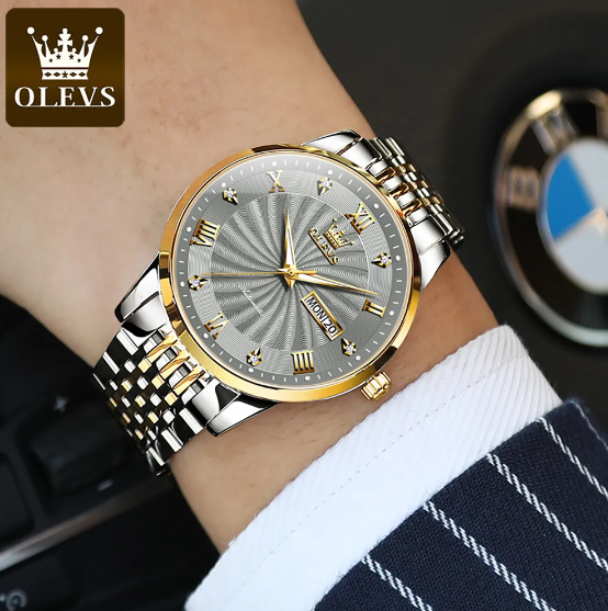 Olevs 男性 メンズ 高級ブランド 時計 腕時計 機械式 ビジネス カジュアル ステンレス鋼 防水の画像4