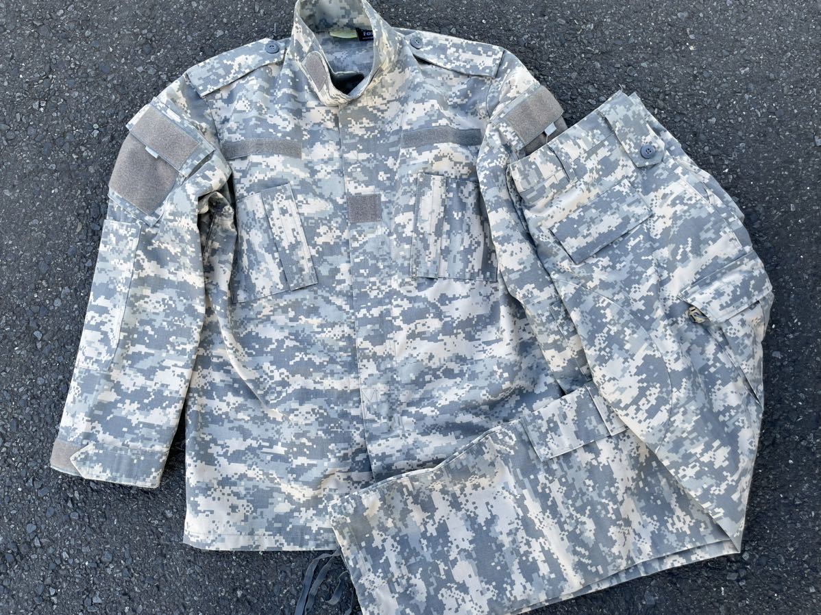 米軍 迷彩服 ARMY ACU コート UCP迷彩服 迷彩ジャケット 米軍実物 BDU S-R アメリカ軍 ジャケット パンツ BDU 上下セットEagle force_画像1