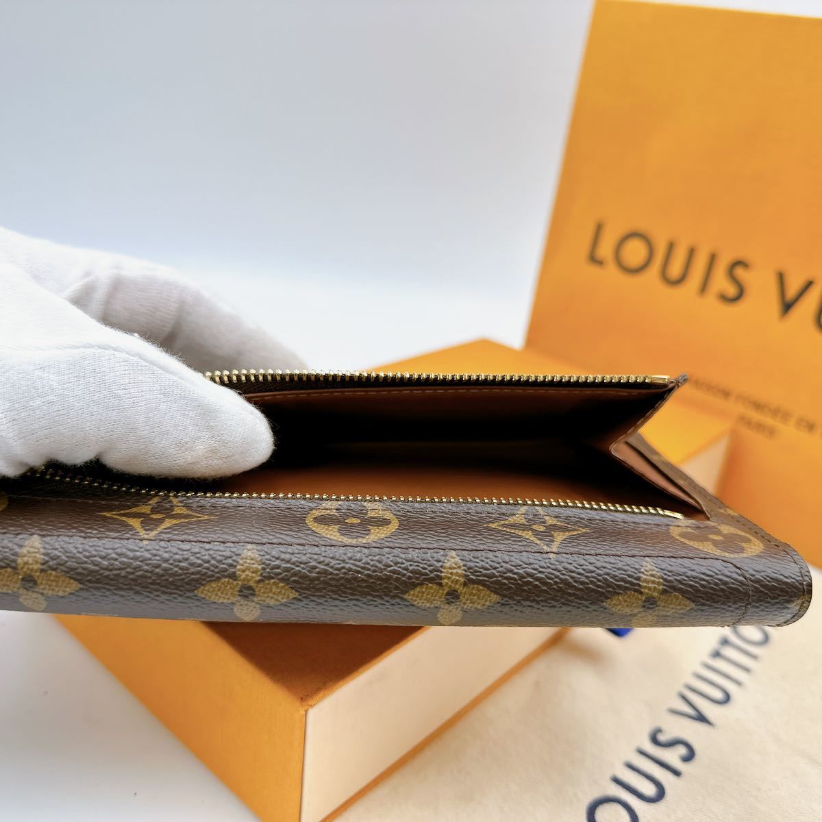 A2378【未使用に近い】LOUIS VUITTON ルイヴィトン モノグラム ポルトフォイユ　ウジェニ　三つ折り財布　長財布　M60123/MI5018_画像4