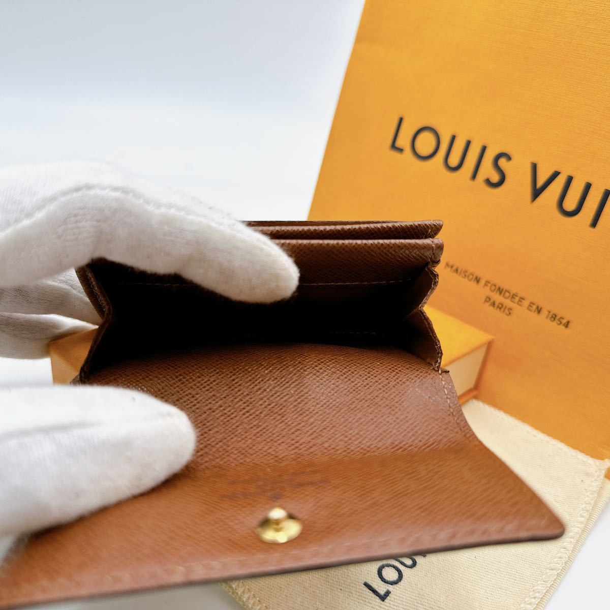 A2390【美品】LOUIS VUITTON ルイヴィトン モノグラム ポルトモネ プラ コインケース 小銭入れ　コインパース　ウォレット　M61930_画像5