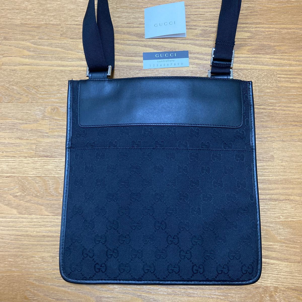 GW価格☆美品・送料無料☆ グッチ GUCCI サコッシュ ショルダー キャンパス レザー_画像5