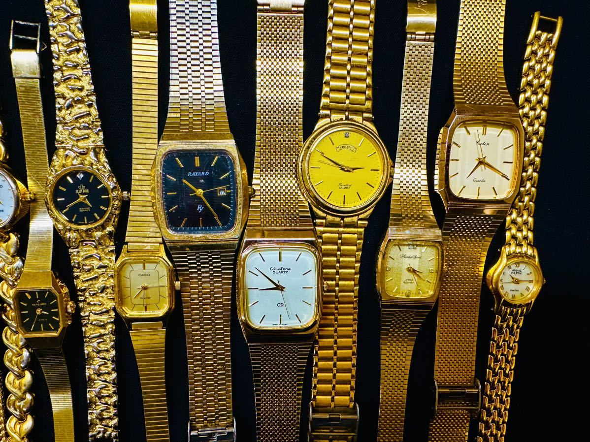 ゴールドカラーのみ 腕時計 200本 大量 CYMA SEIKO CITIZEN WALTHAM RIKI BULOVA ELGIN klaeuse BUREN AUREOLE 等まとめてセットF97_画像7